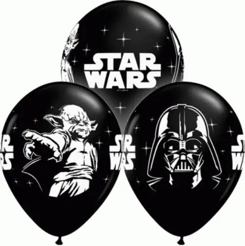 Звездные войны 12 шт/партия черные 1" латексные воздушные шары мультфильм фильм Персонаж День Рождения вечерние украшения
