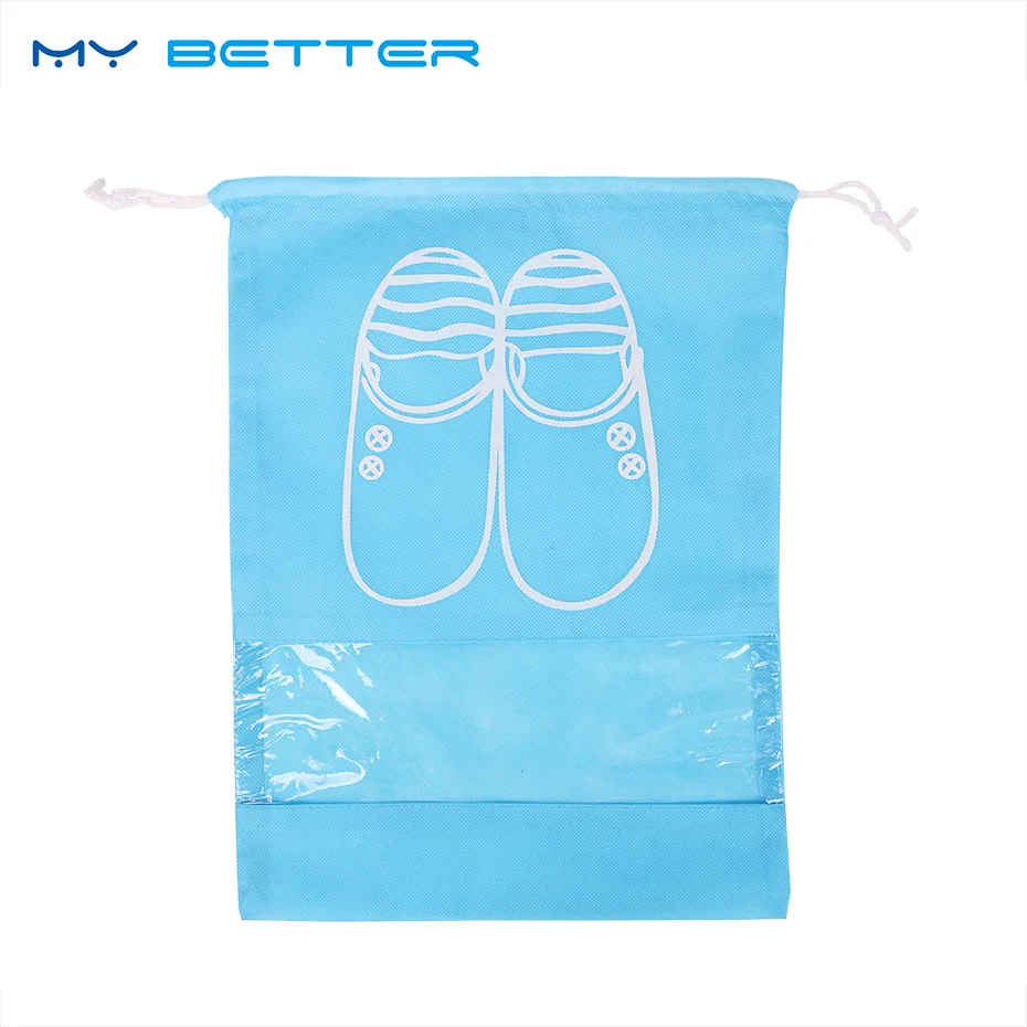 Travel Storage Shoes font b Bag b font Non Woven Portable font b Drawstring b font