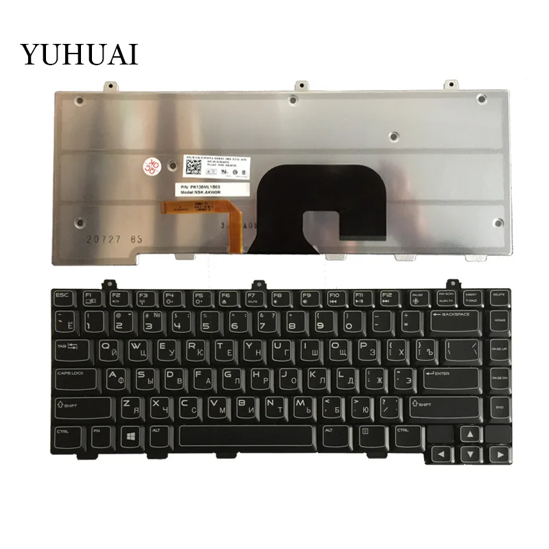 

Russian Keyboard For DELL Alienware M14X R1 M14X R2 0JRWP3 NSK-AKU0R PK130ML1B03 RU Black with Backlit