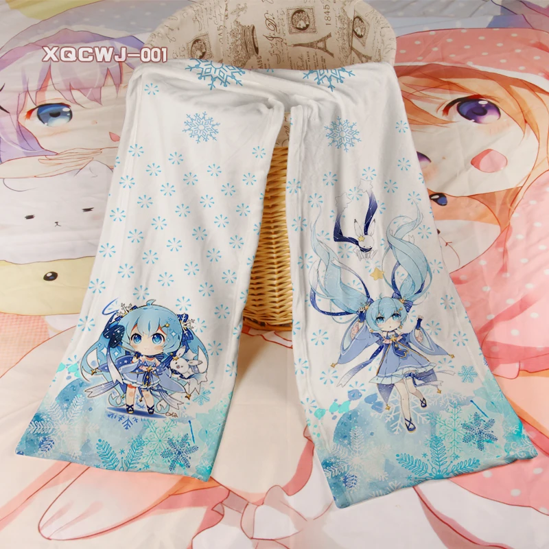 Хацунэ Мику kantai collection сказания зестирии Re: zero Himouto! Цветной шарф Umaru-chan Onmyoji с односторонним принтом - Цвет: XQCWJ001