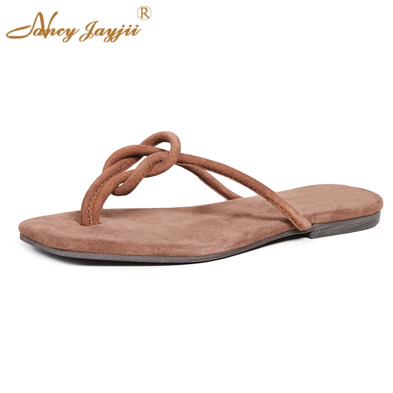 dark brown flip flops