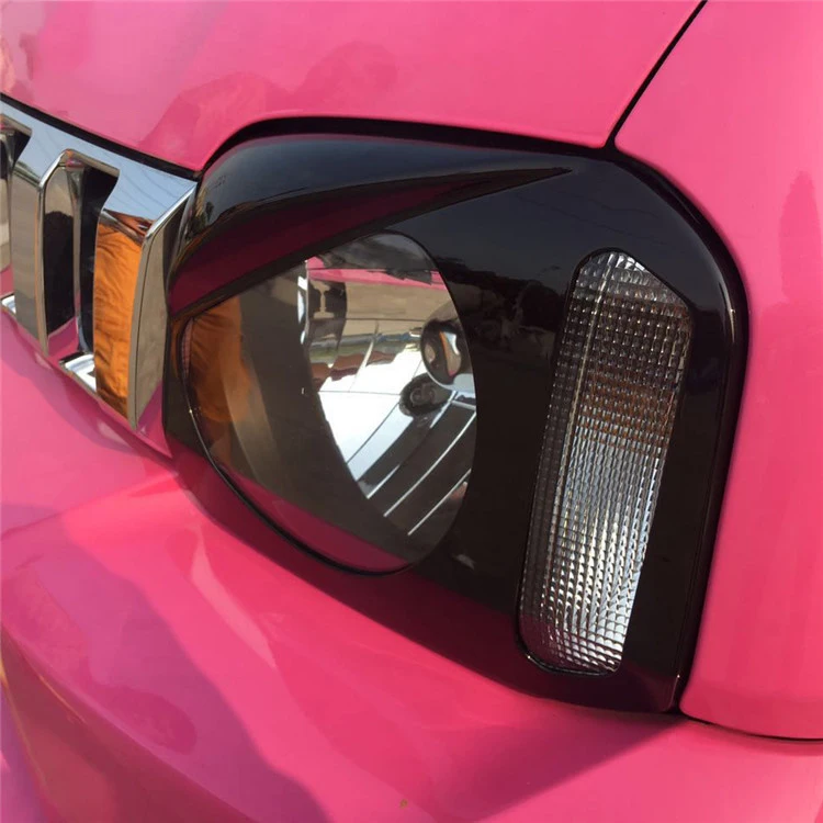 1 пара автомобильных фар абажур Щит Защитная декоративная перегородка фара абажур Накладка для Suzuki Jimny 2007- черный