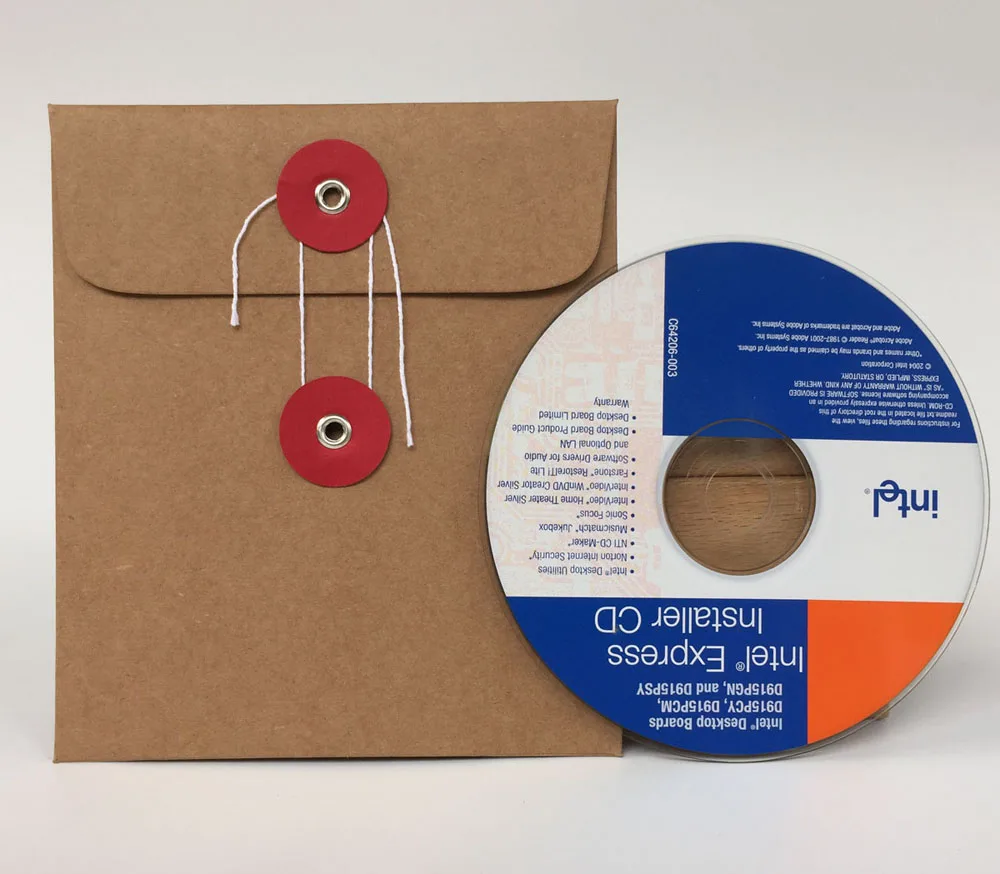 20 PCs Kraft Paper CD DVD Disc Paper Sleeve Envelope Holder Storage