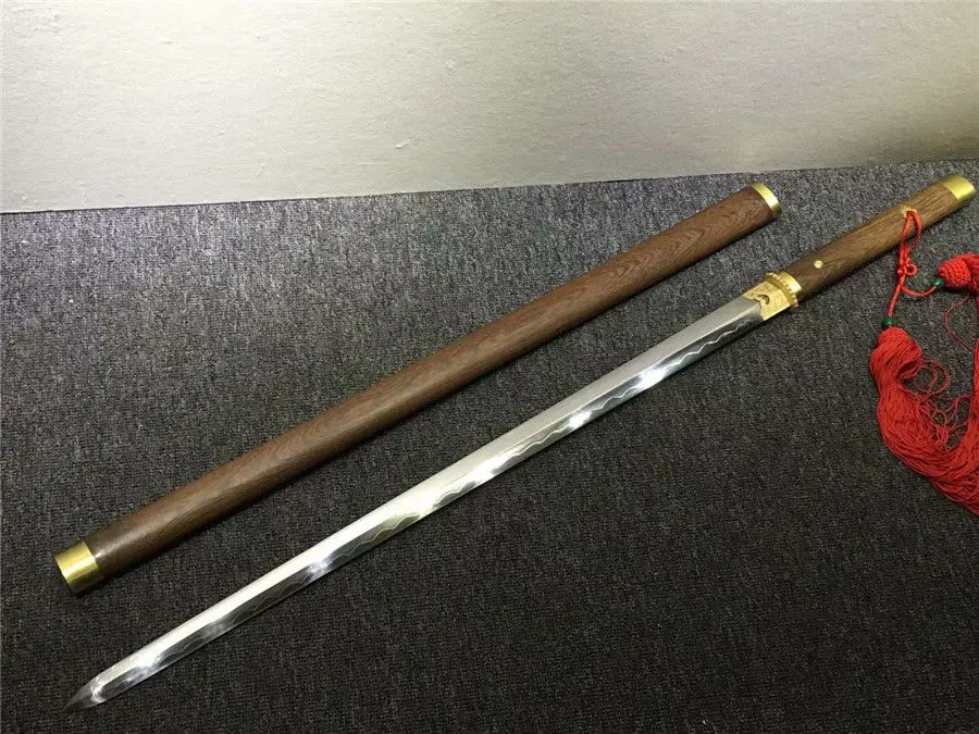 

High Quality Chinese WUSHU Jian Sword Katana Sharp Clay Tempered T10 Steel Blade