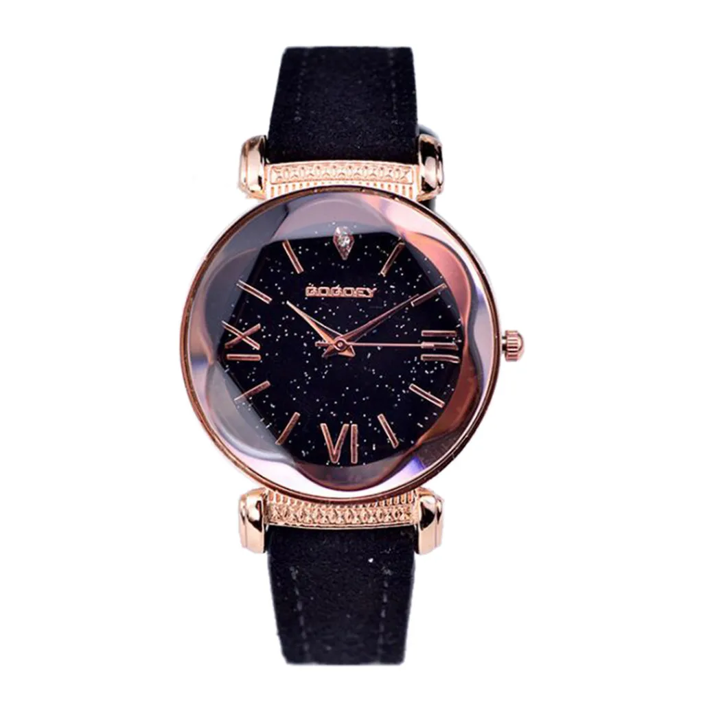 

2019 Women luxury Watch Starry Sky Dial Fashion Leather Band Quartz Watches High Quality wristwatch Relogio Ladies Clock #YL