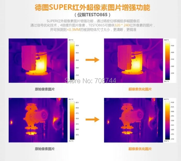 И thermal 865 Testo 865 тепловизирующая камера тепловой измерительный термометр теплый Инфракрасный Тепловизор