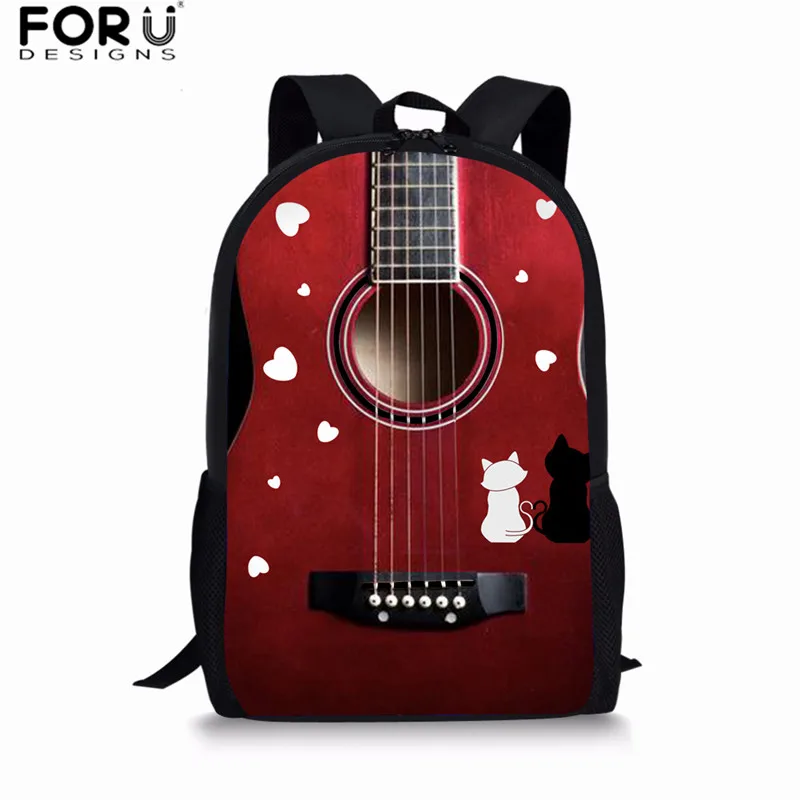 CC1282C FORUDESIGNS/школьная сумка с принтом на гитарных инструментах для девочек-подростков; детская школьная сумка для учеников начальной школы; сумки для книг - Цвет: CC1282C