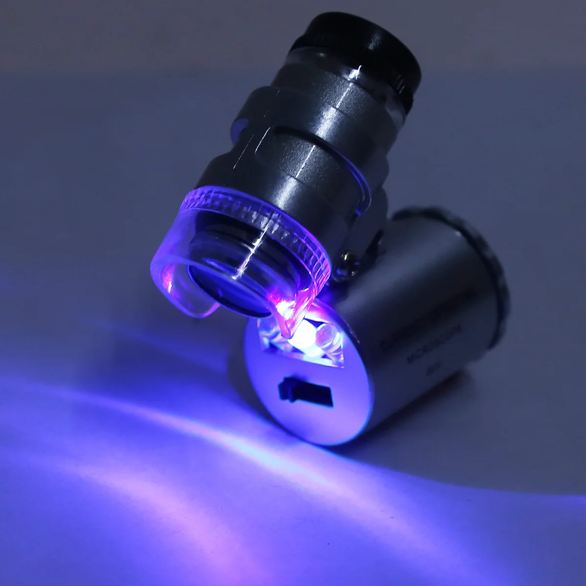 New Pocket Microscope Magnifier LED UV Jewellery Glass 60x Magnifier Jeweller Loupe Printing Industry With LED White Light