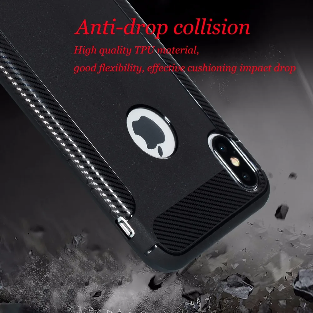50 шт./партия,, 4 цвета, защитный чехол из ТПУ для iphone 5 6 7 8 X XR XS Max 6 7 8 plus, мягкий чехол