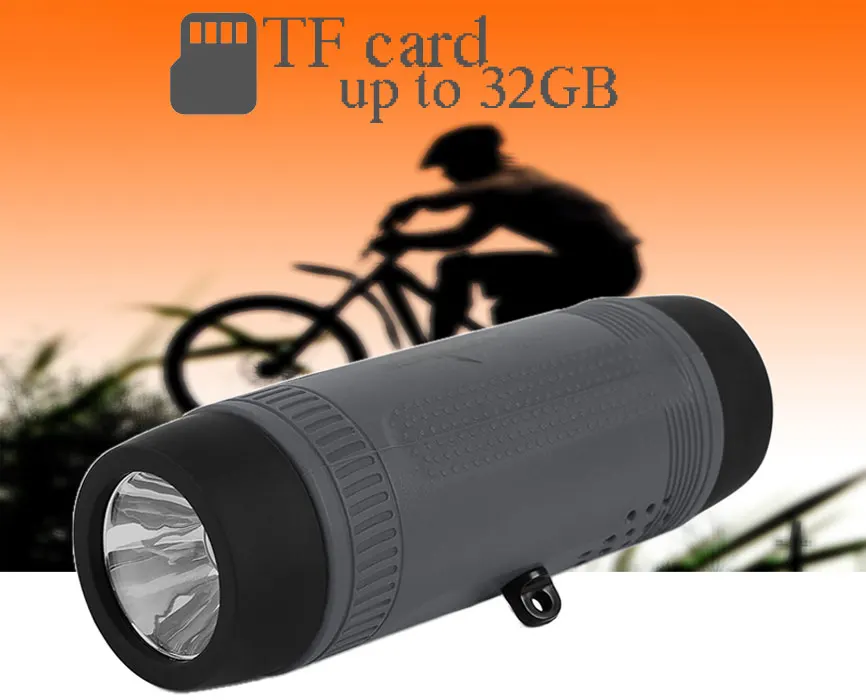 Zealot S1 Portable Rechargeable Bluetooth Power Bank Speaker with LED Light for Outdoor Sport Bicycle Mounting Bracket