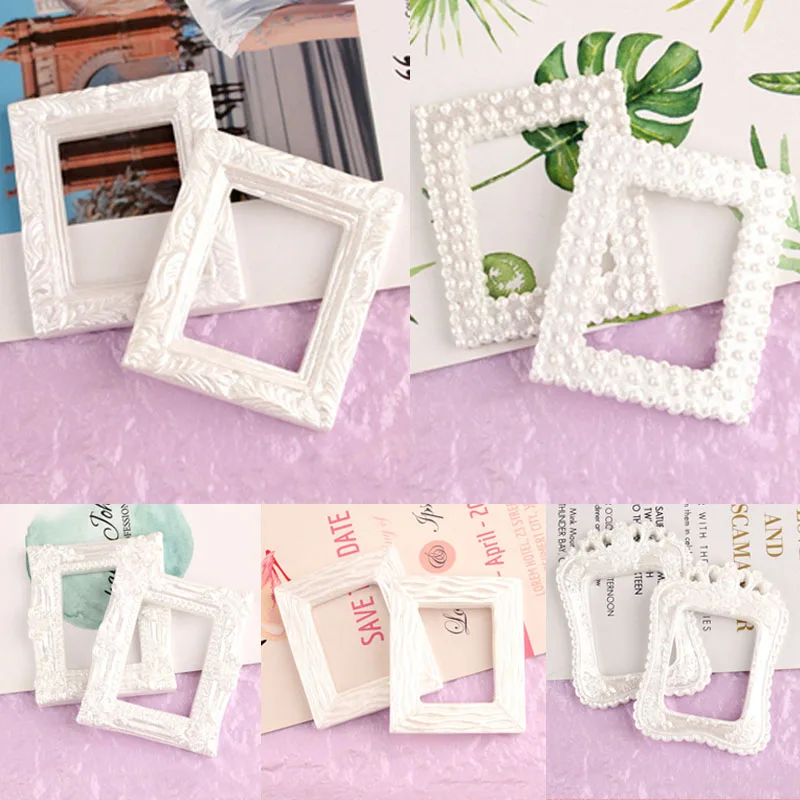 

1/5PCS Miniature Art Painting Resin Album Photo Frame Image Crafts Mini Picture Display Scrapbooking Home Decor