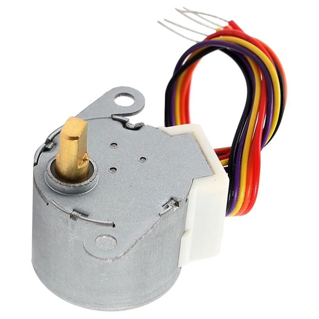 BMBY Hot DC 12V ЧПУ редукционный тактовый шаговый двигатель 0.6A 10oz.in 24BYJ48 Silver |