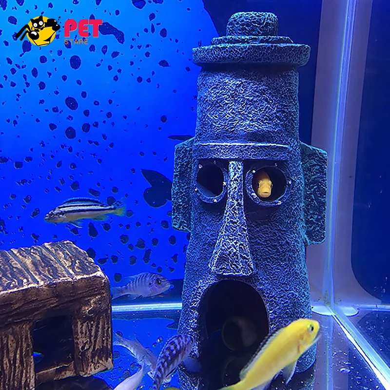 Aquarium Decoration Spongebob Ornament Squidward Easter Island