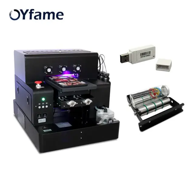 Best Offers OYfame Automatic A4 UV Printer Bottle Cylinder Inkjet Printing Machine For Phone Case Metal Glass Wood Fast Speed With Holder Best Offers OYfame Automatic A4 UV Printer Bottle Cylinder Inkjet Printing Machine For Phone Case Metal Glass Wood Fast Speed With Holder
