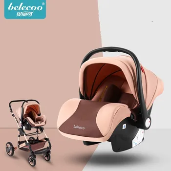 

Portable Basket Safety Seat Removable Washable Adjustable Sunshade Integrated Car Seat