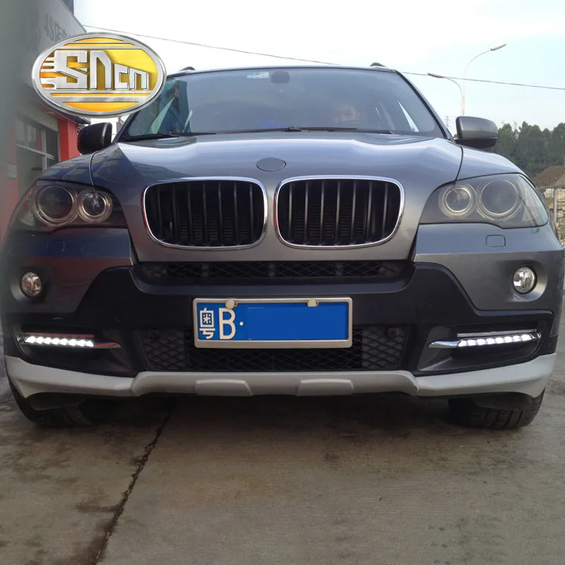 SNCN светодиодный фонарь дневного света для BMW X5 E70 2007 2008 2009 2010 автомобильные аксессуары Водонепроницаемый ABS 12V DRL Противотуманные фары украшения