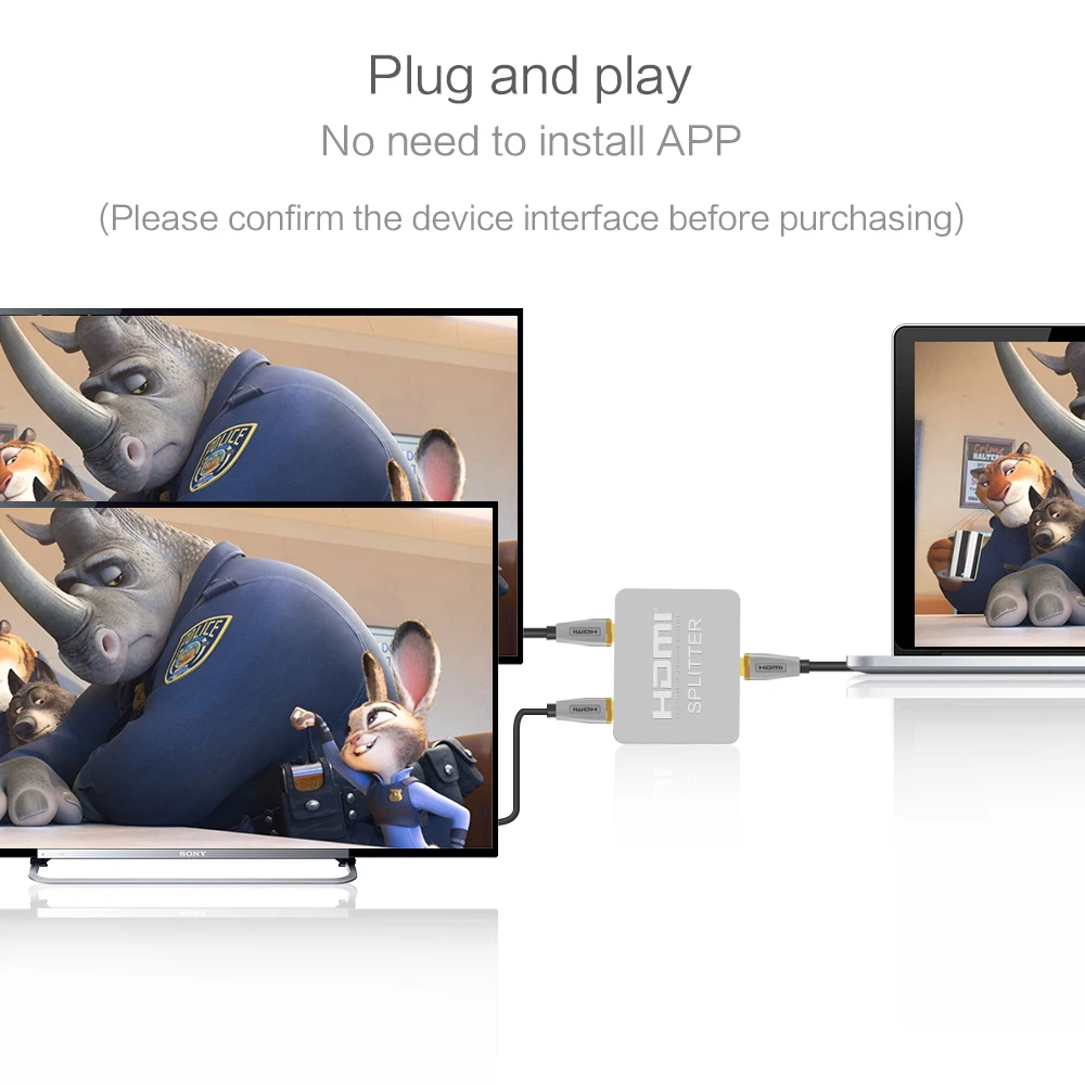 Сплит выключатель HDMI 1x2 Full HD 1080p 4K HDCP видео переключатель сплит 1 вход 2 выхода