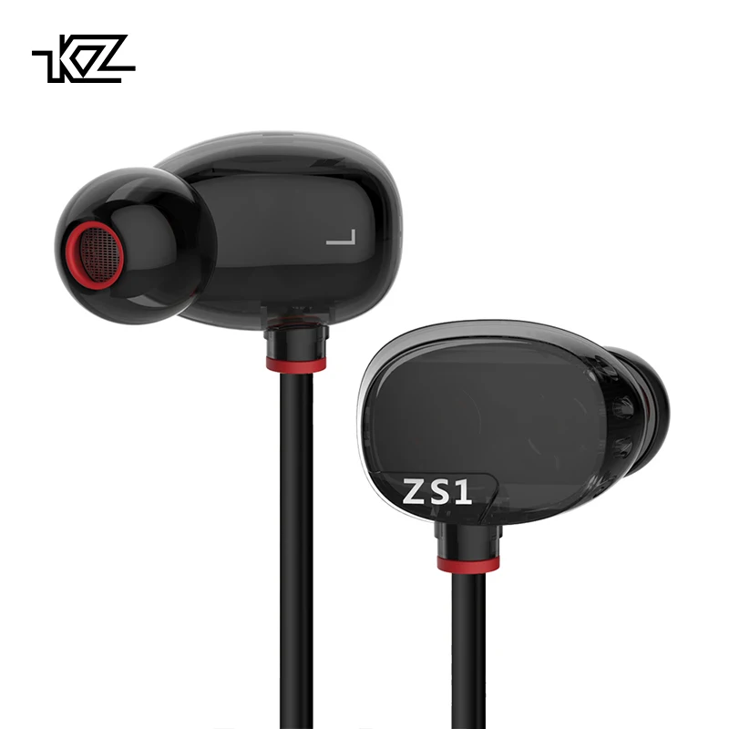 

KZ ZS1 Headset Dynamic Monitoring Noise Cancelling Stereo In-Ear Headphones HiFi Earphone With Microphone For Phone Gaming