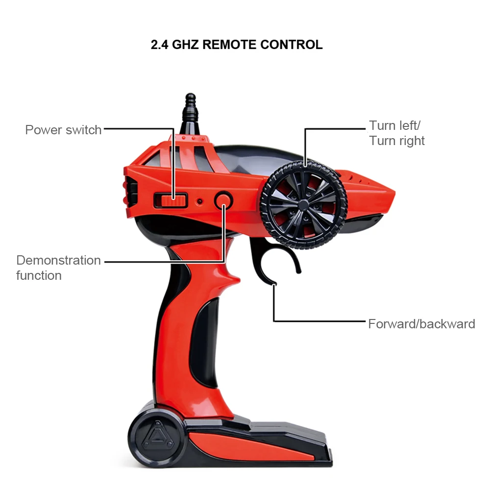 Z103 2.4GHz 2WD RC Car 360degree Spin Surpass Stunt Car Off-road Crawler With Music and LED Light RTR 7.2v 700mAh NiCd battery (6)