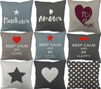 

Keep calm and be Happy Print Car Decorative Throw Pillowcase Pillow cases Cushion Covers Sofa Chair Home Decor
