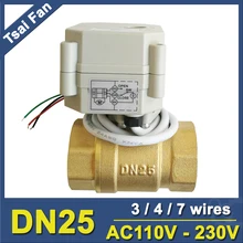 BSP/NPT " моторизованный клапан TF25-B2-C AC110V-230V 2-полосная DN25 автоматизированных клапан Высокое качество для воды Применение