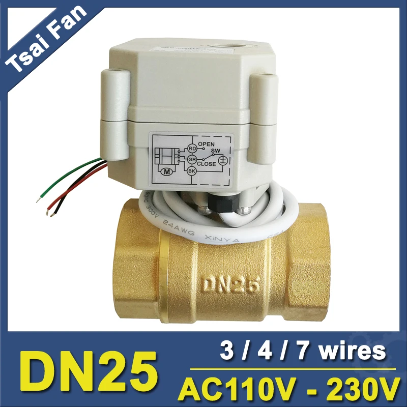 BSP/NPT 1 &quotмоторизованный клапан TF25 B2 C AC110V 230V 2 полосная DN25 автоматизированных