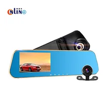 Online/ Full HD 1080P Car Dvr Camera Auto 4.3 Inch Rearview Mirror Digital Video Recorder Dual Lens Registratory Camcorder