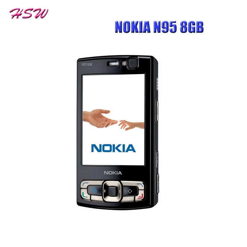 Original NOKIA N95 8GB Mobile Phone 3G 5MP Wifi GPS 2 8 Screen GSM Unlocked Smartphone