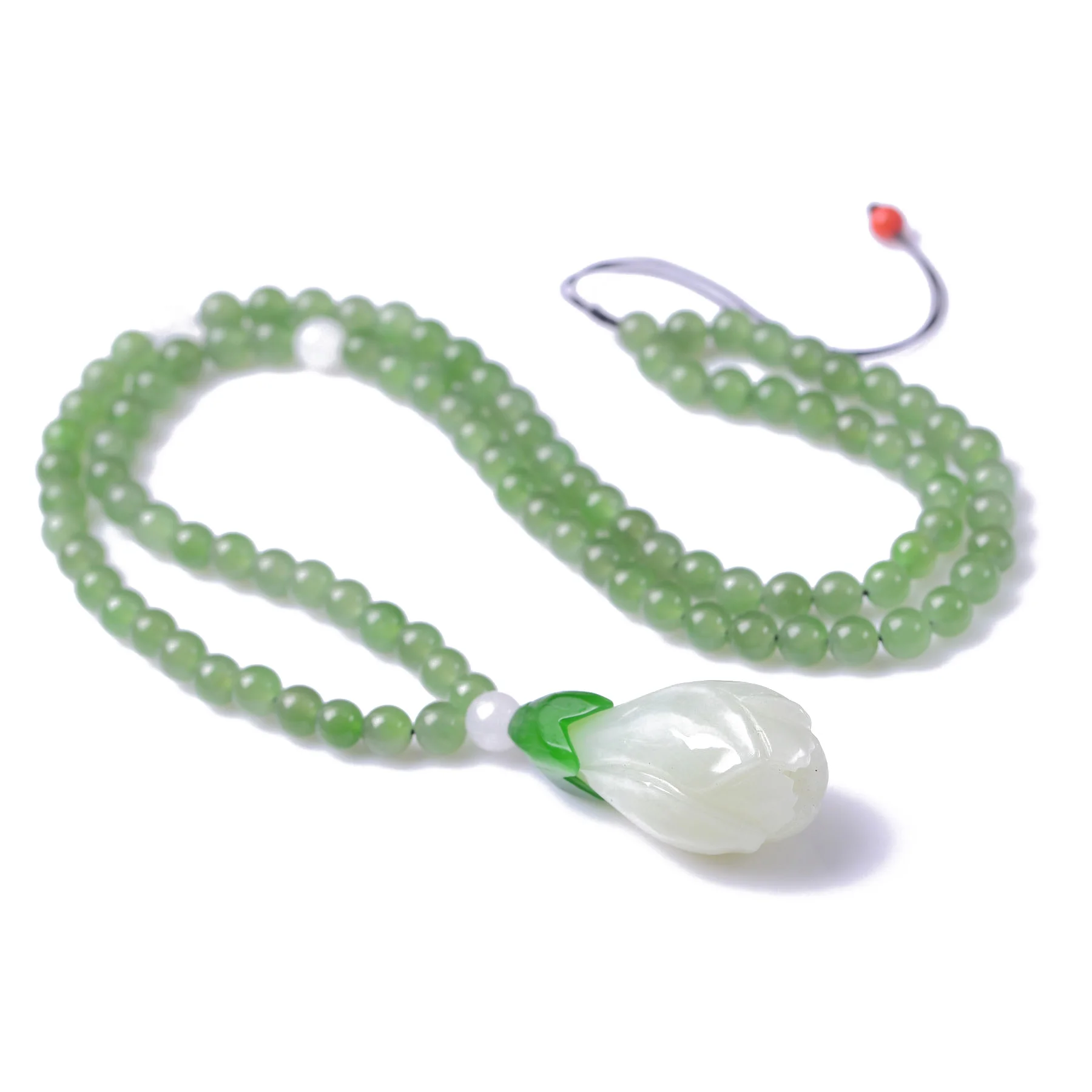 

Handmade Authentic Hetian Crystal Necklace Pendants 6mm