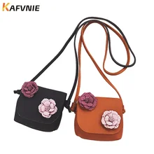 Новая Милая мини-сумка, Детская сумка для женщин с цветочным рисунком и кисточками из искусственной кожи, водонепроницаемая сумка для девочек, модные сумки-мессенджеры