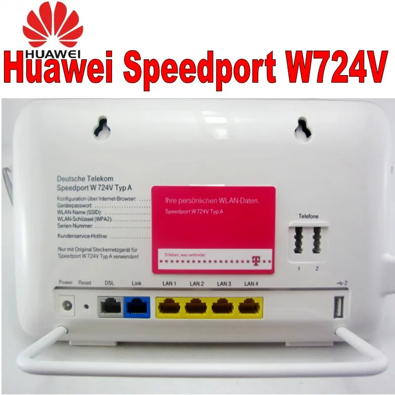 Huawei Speedport W724V ADSL ADSL2+/VDSL2/DSL модем/маршрутизатор SIP VoIP DLNA+ NAS 802.11b/g/n/ac домашний маршрутизатор