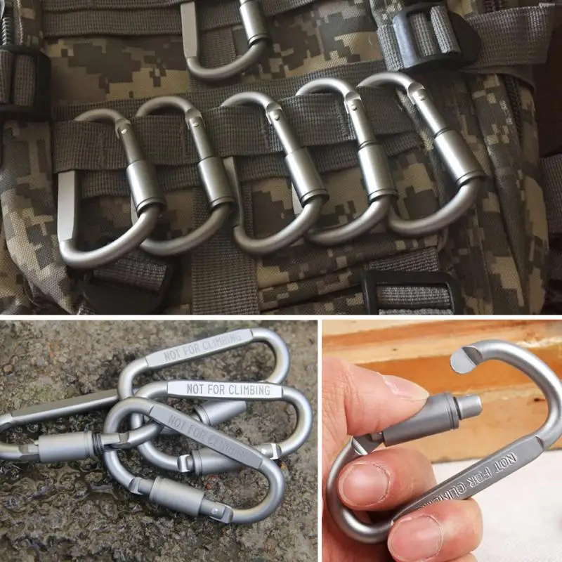 Снаряжение для кемпинга 6 шт./партия карабин алюминиевый снаряжение для выживания кемпинг альпинистский Дорожный комплект сплав