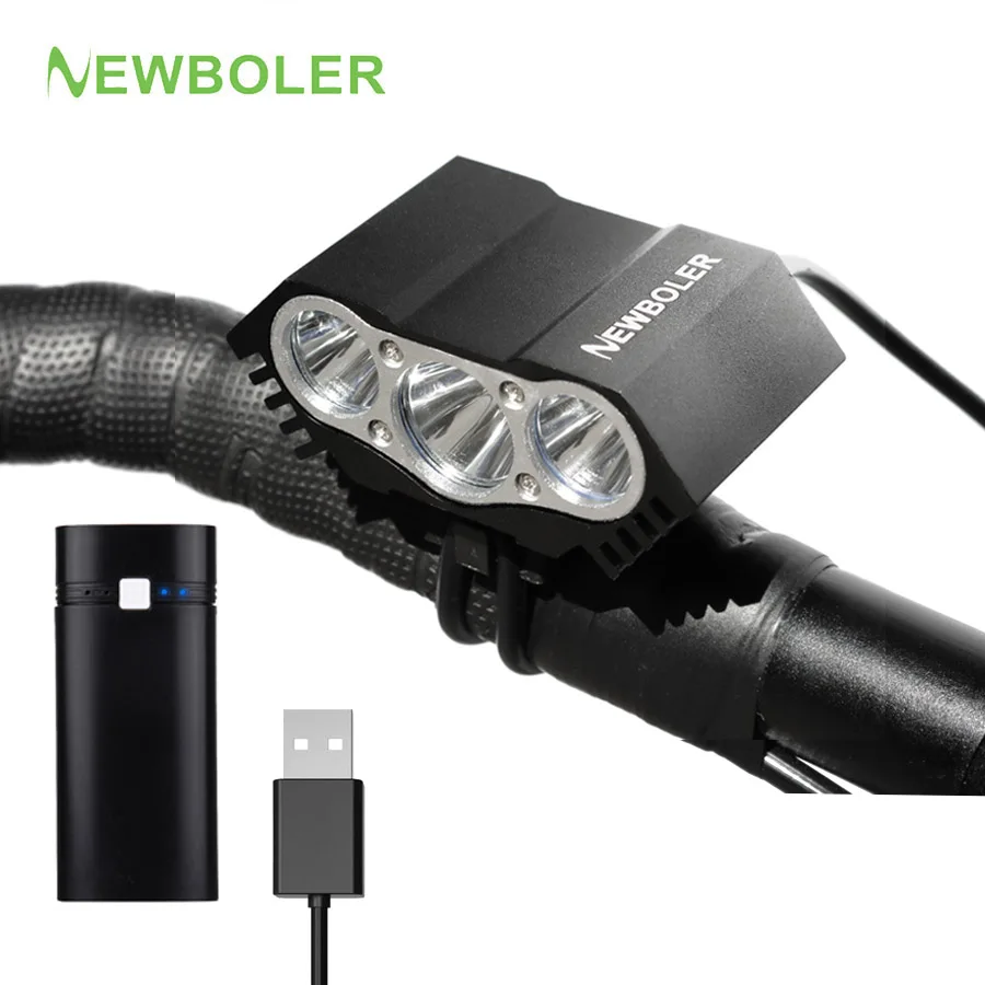 NEWBOLER Bike Lights USB Rechargeable Battery Lamp Bicycle LED Light