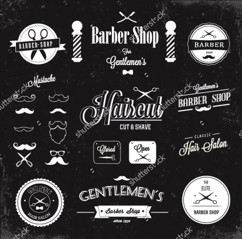 Vẽ Tay Barber Shop Mô Hình Liền Mạch Với Dao Cạo Doodle Kéo Bàn Chải Cạo  Râu Lược Cửa Hàng Cắt Tóc Cổ Điển Pole Phác Hoạ Viết Thư Nền Vector Đối