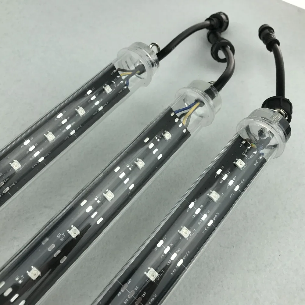 30 мм DC12V Адресуемая 2 м длинная 3D SK6812 RGB лампа трубка Метеор 128 шт. светодиодов/64
