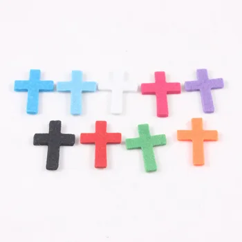 

100pcs 9 Colors Colorful Cross Felt Pads for Cross Essential Oil Diffuser Aromatherapy Locket Perfume Floating Locket Pendant