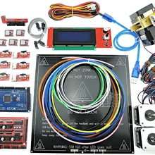 3d принтер Полный комплект RAMPS 1,4+ Mega 2560+ MK3 heatкровать+ LCD2004+ шаговый двигатель+ MK8 экструдер+ A4988+ опора для DIY 3d принтера комплект