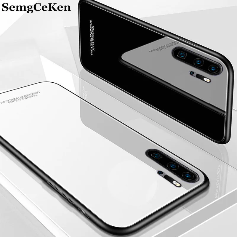 

SemgCeKen luxury original glass mirror case for samsung galaxy note 10 pro note10 10pro silicone silicon hard back phone cover