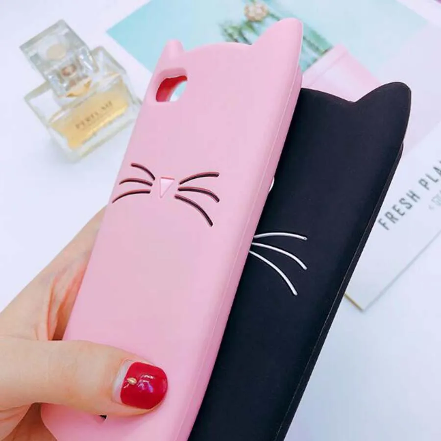 Милый 3D Силиконовый мягкий чехол с мультяшным котом для Samsung Galaxy S3 S4 S5 S6 S7 Edge S8 S9 Plus