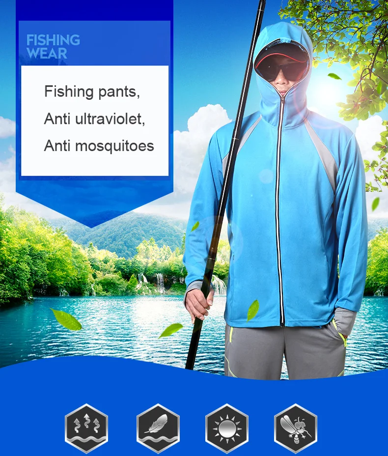 pesca & calças respirável proteção solar anti-uv
