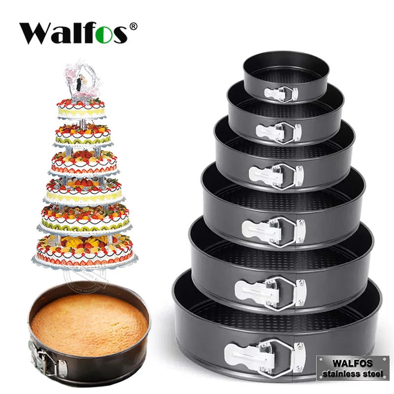 WALFOS выпечки кухонный инструмент, для торта прессформы торта металлическая круглая форма для выпечки формы для выпечки с антипригарным покрытием плесень Кухня аксессуары