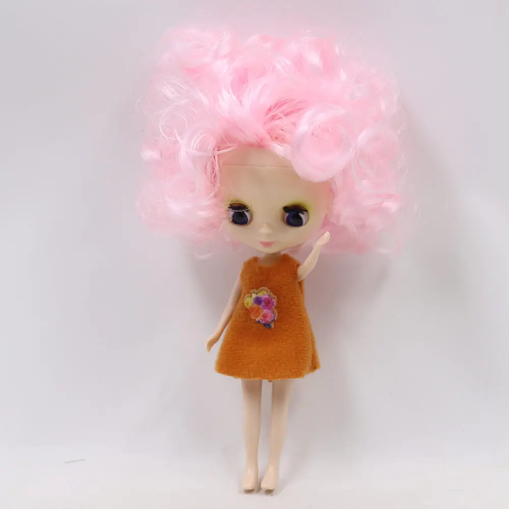 Ледяной обнаженный мини Blyth кукла афро стиль волос много видов цветов волос, одежда случайный BJD - Цвет: mini doll