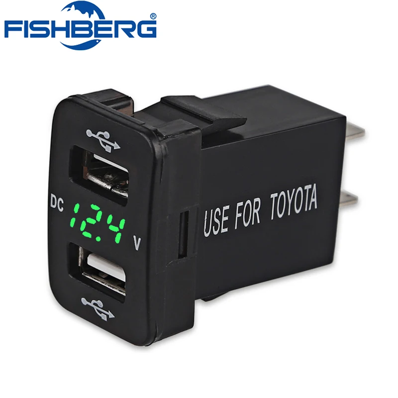 FISHBERG 1PCS 4.2A for Toyota Dual USB Car Charger Power Adapter Socket TOYOTA 12V 24V Car Phone Charger FISHBERG 1PCS 4.2A for Toyota Dual USB Car Charger Power Adapter Socket TOYOTA 12V 24V Car Phone Charger