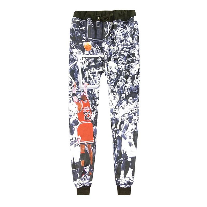 Aismz осенние мужские комплекты из 2 предметов с капюшоном+ штаны, толстовка спортивные брюки мужские хип-хоп 3D принт Jordan Повседневная брендовая одежда - Цвет: Pants