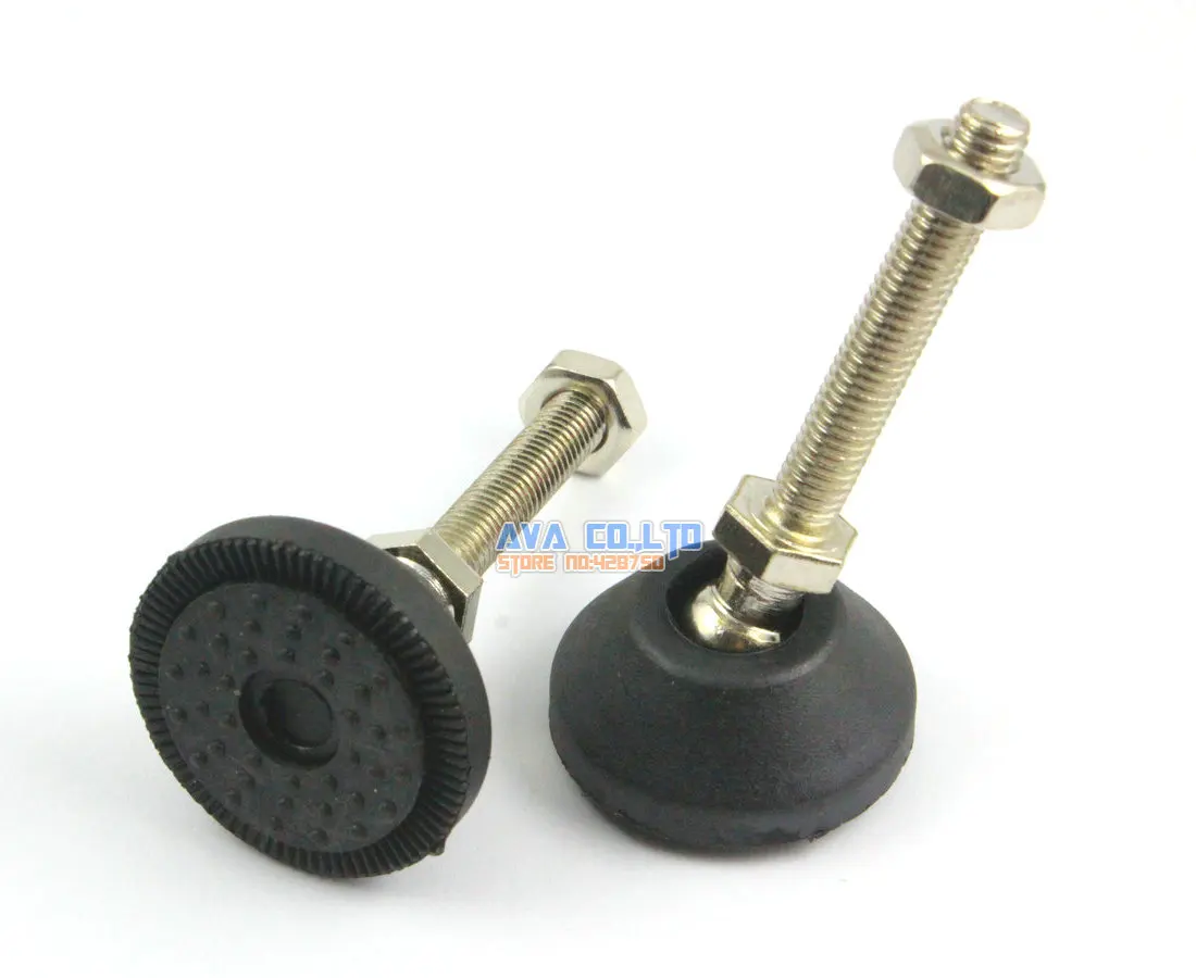 

4 Pieces 40mm Swivel Base M8*50mm Adjustable Lathe Leg Articulating Leveling Feet