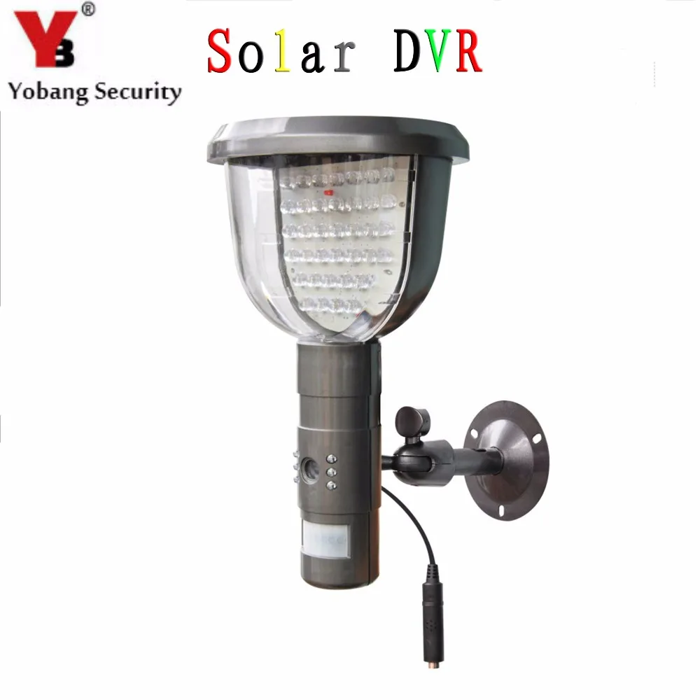 

YobangSecurity Waterproof Solar Power PIR Motion Detecting LED Light Outdoor Security Surveillance Camera Video Recorder TF Card