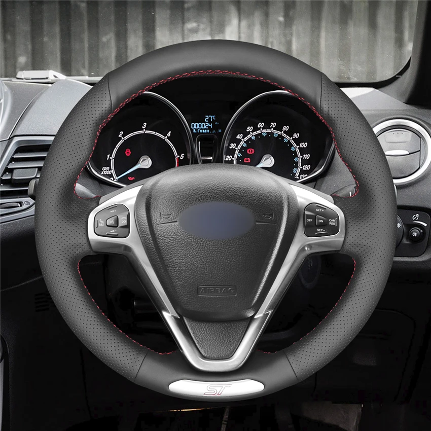 Чехол рулевого колеса автомобиля MEWANT из натуральной кожи для Ford Fiesta ST 2012 2013 2014 2015