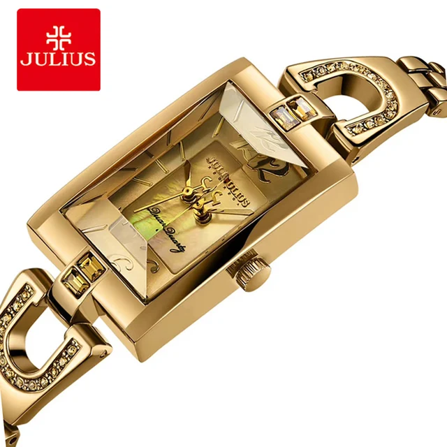 Julius Women Quartz Watch Rectangle Stainless Steel Female Bracelet Watches Simp Julius Women Quartz Watch Rectangle Stainless Steel Female Bracelet Watches Simp