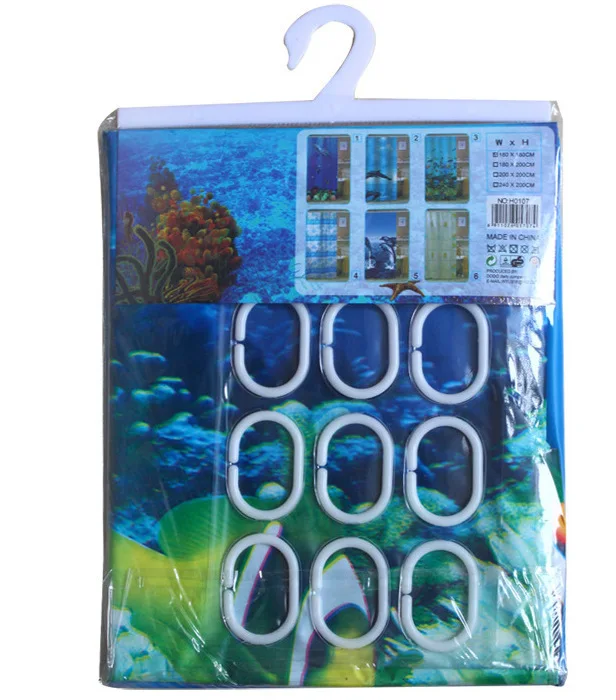 180 см* 180 см океан синяя серия PEVA недавно изобретенные водонепроницаемые устойчивые к развитию плесени материалы Ванная комната Душ занавеска