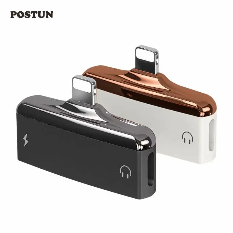 Koop Luxe Mini Hoofdtelefoon En Lader Adapter Voor iPhone X10 Audio Aux Oortelefoon Converter Voor Bliksem Jack Voor iPhone 7 8 plus XS